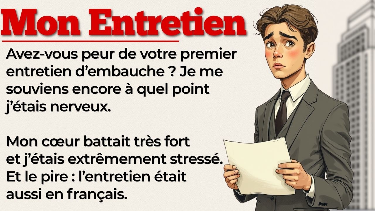 Mon premier entretien d’embauche | French Stories | Learn French with Stories - Video Description