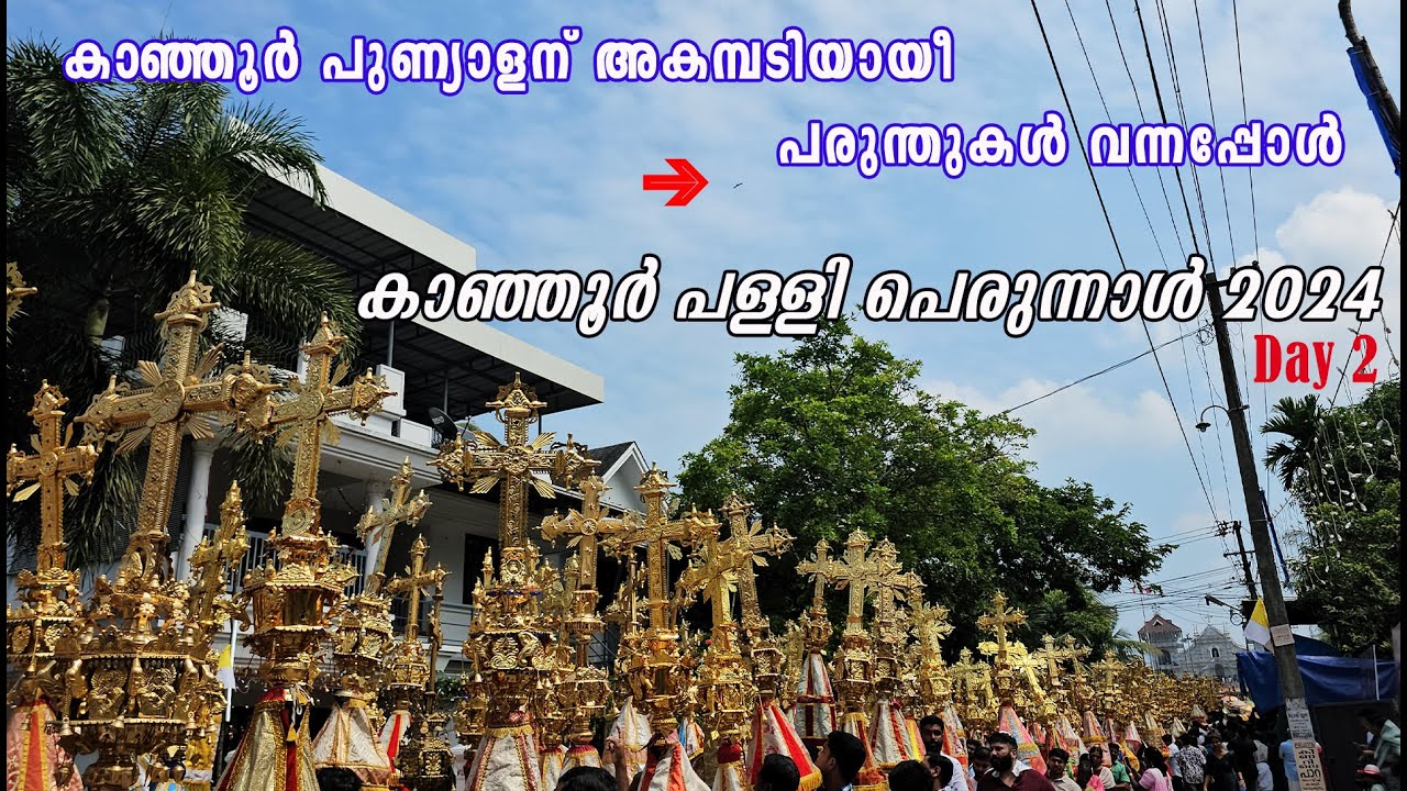 പ്രദക്ഷിണം ഇറങ്ങുമ്പോൾ എവിടെനിന്നോ പരുന്തുകൾ വരുന്ന അത്ഭുതം  Kanjoor St.Marys Ferona Church 2024