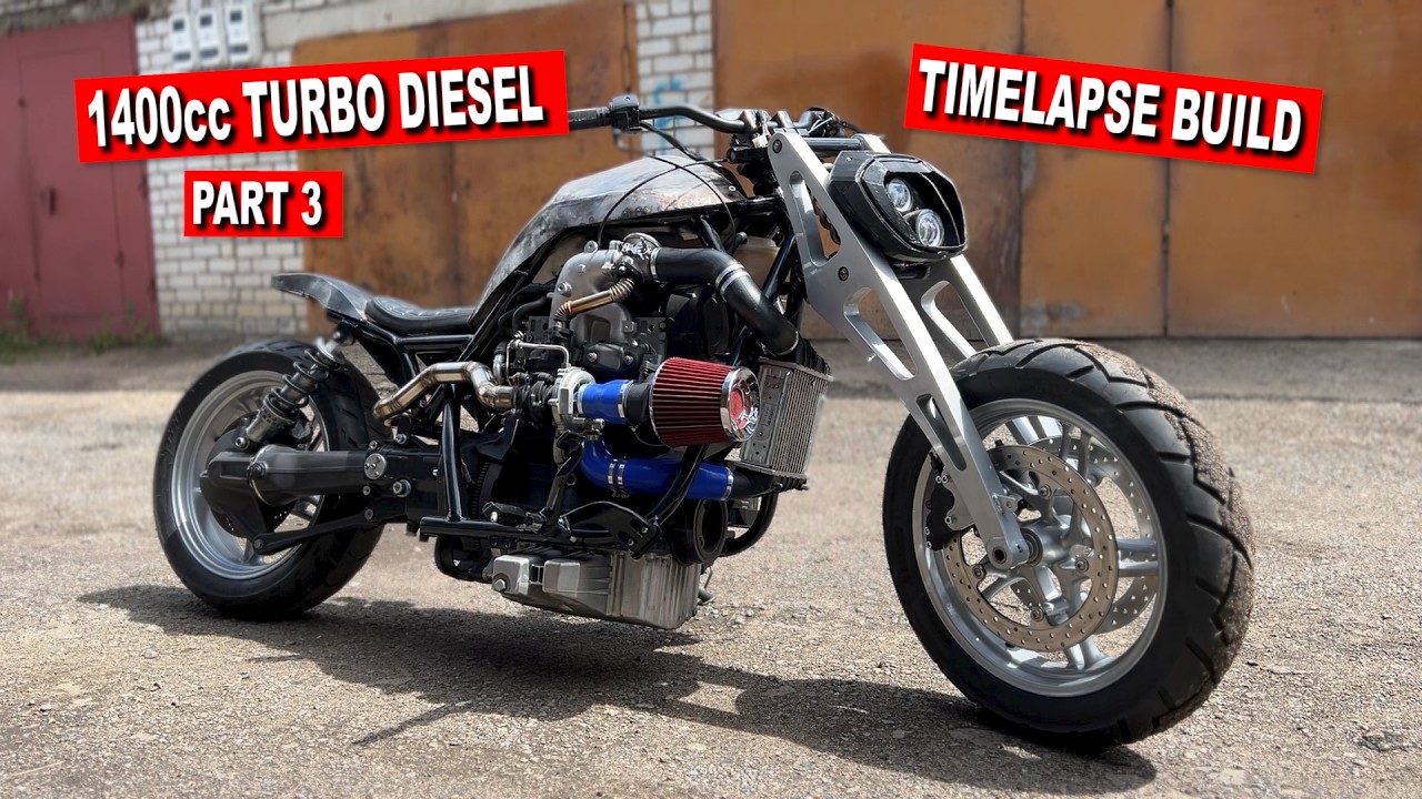 1400cc TURBO DIESEL MOTORCYCLE BUILD. PART 3