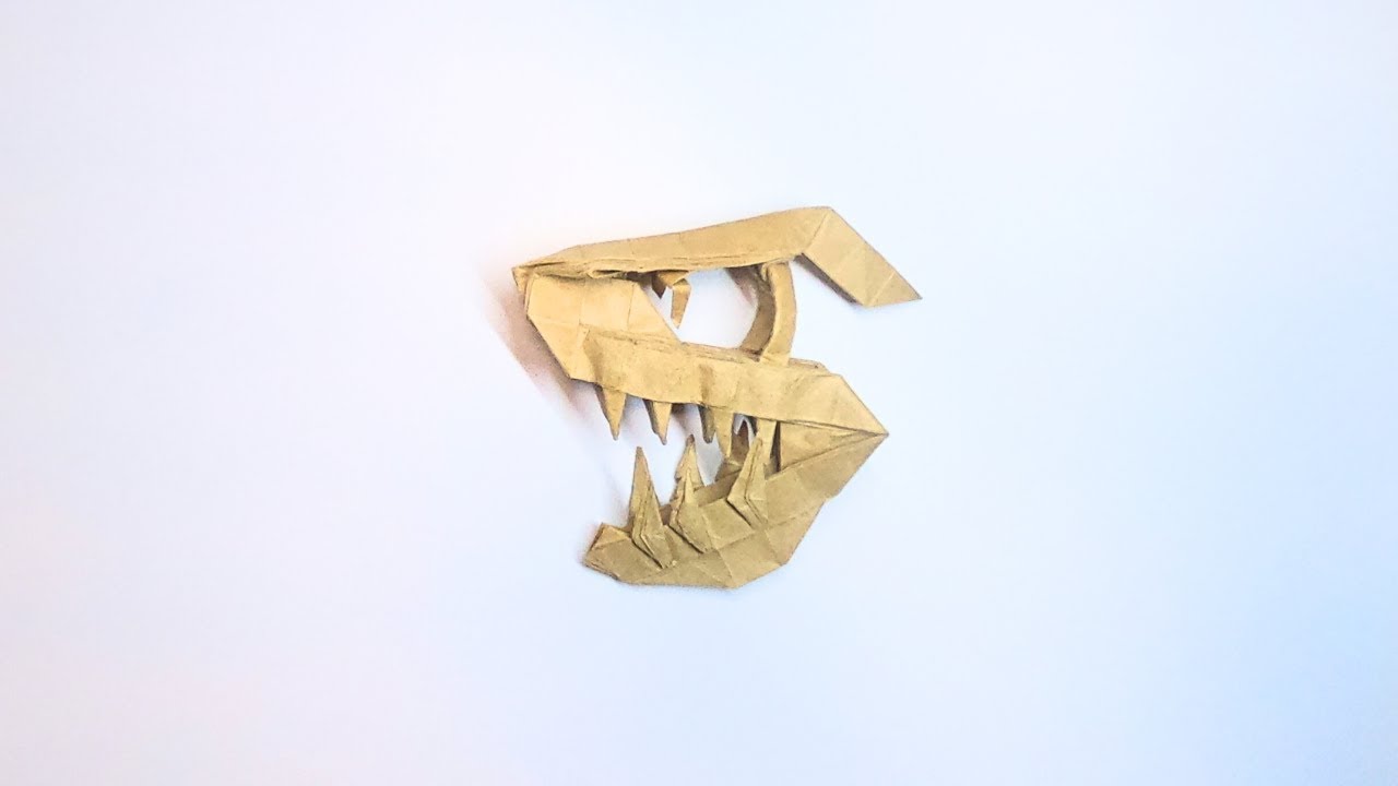 【恐竜 折り紙】ティラノサウルス全身骨格part1 #origami