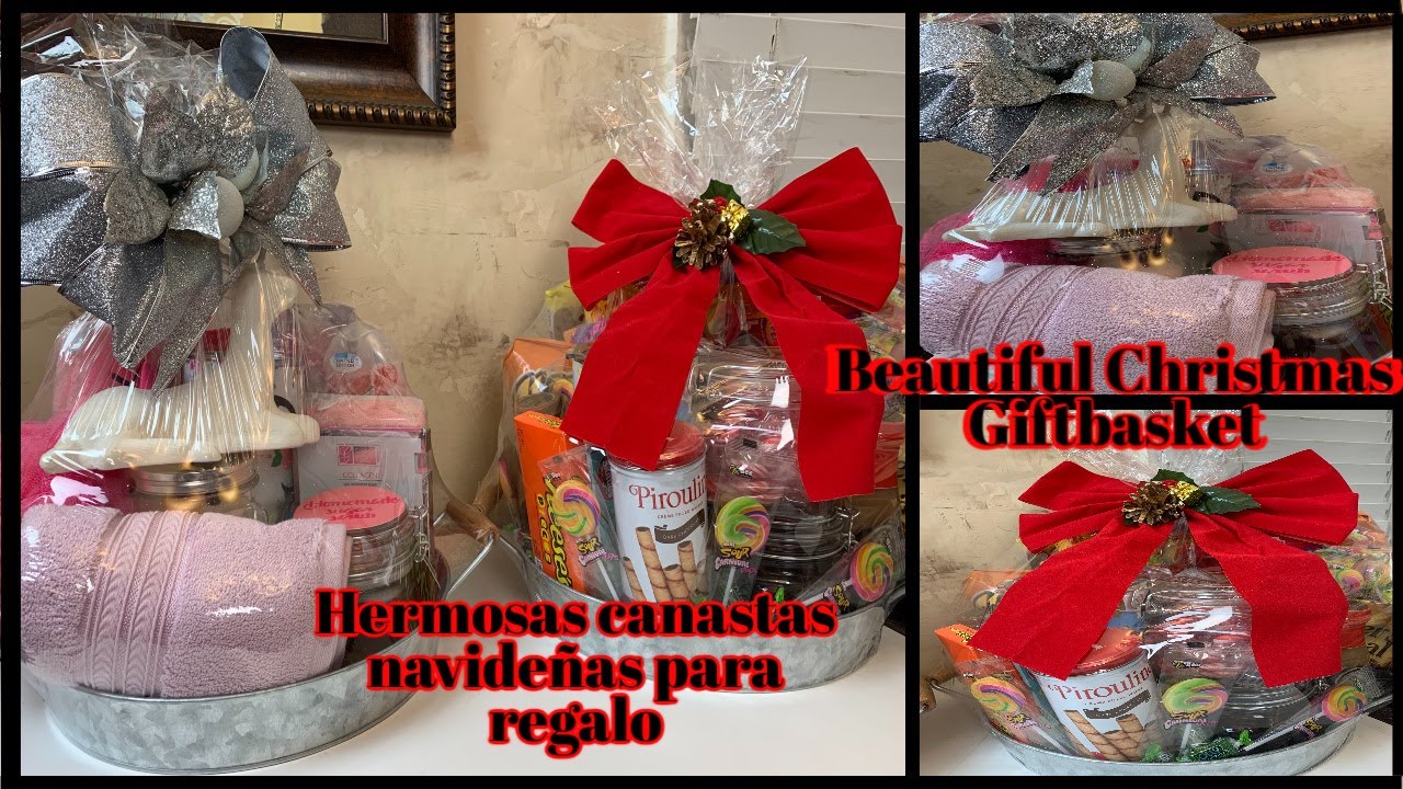 Hermosas canastas navideñas para regalos | beautiful christmas giftbaskets