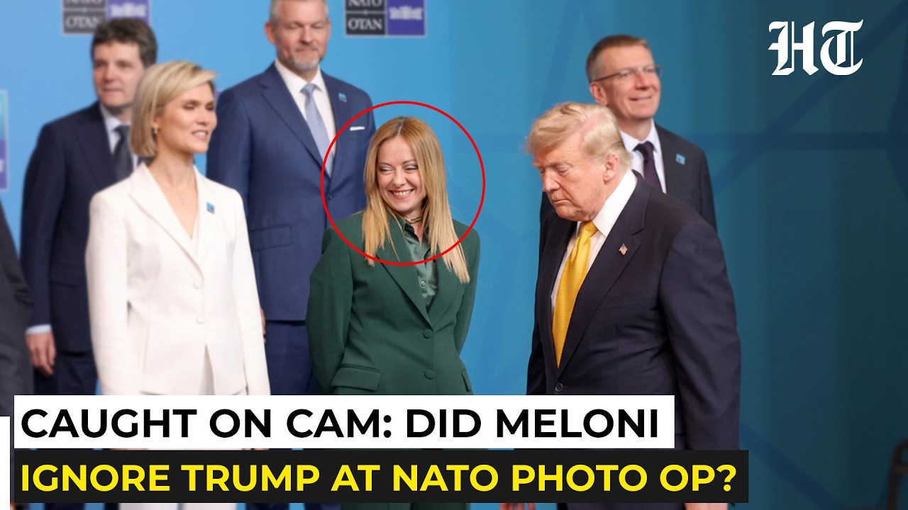 Попала в объектив: Джорджа Мелони &laquo;игнорирует&raquo; Дональда Трампа на встрече НАТО | США, война с Ираном