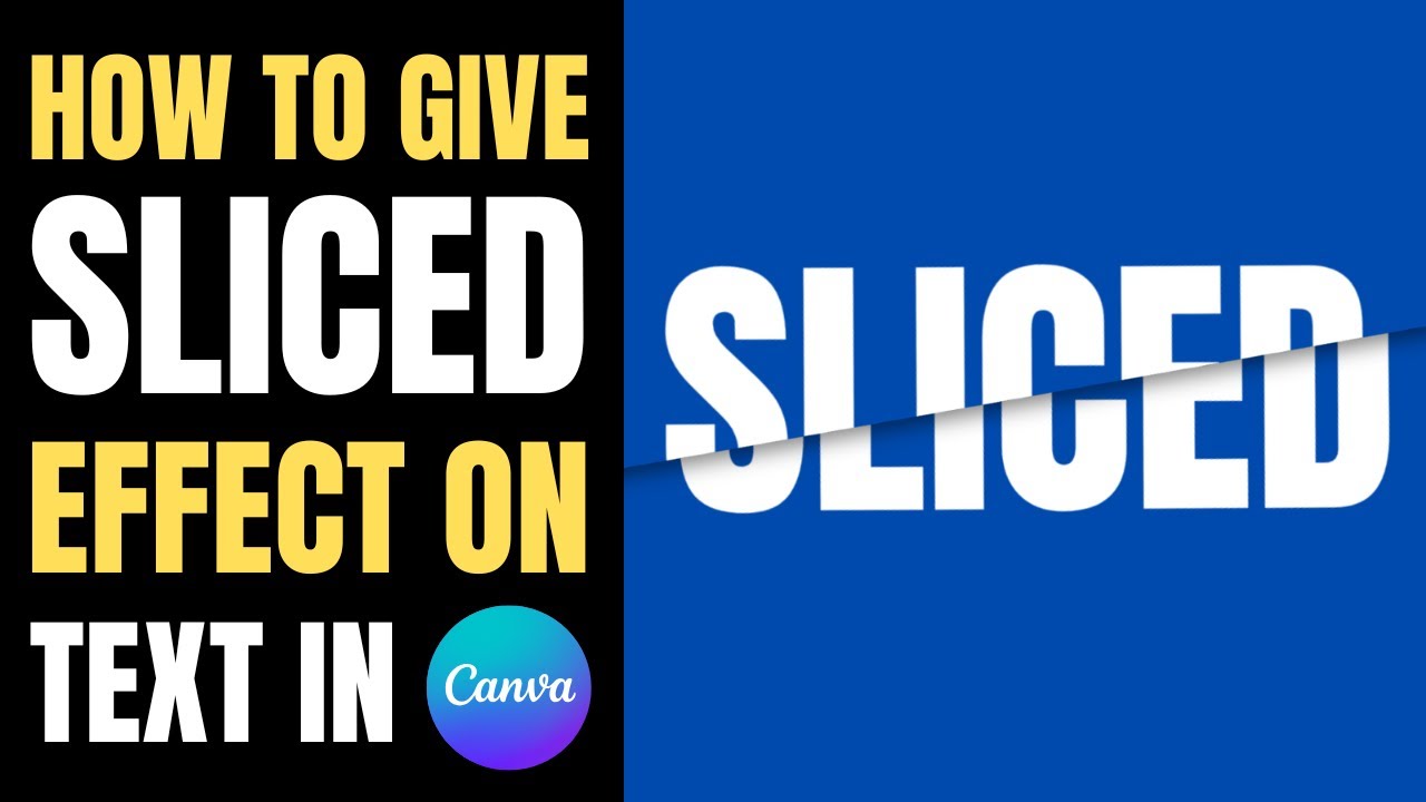 How to give sliced effect on text in Canva! | STUNNING look done FAST!!