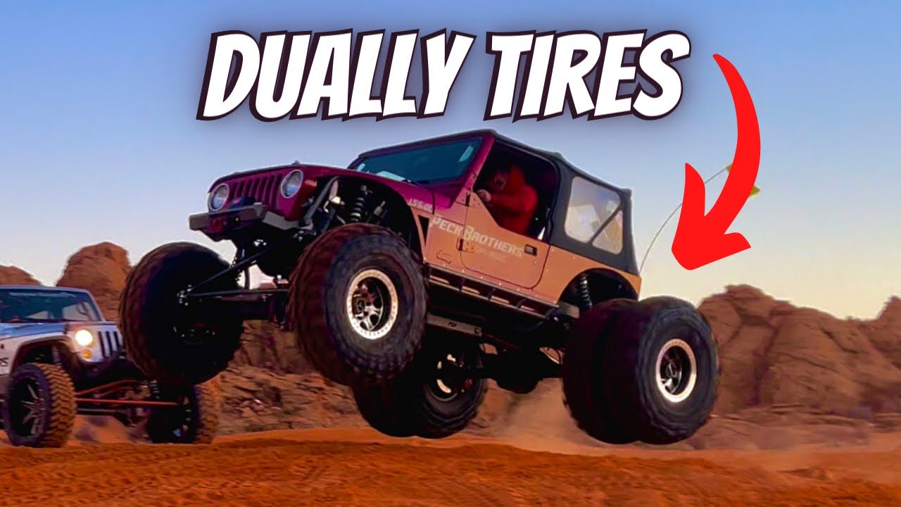 I BENT THE DUALLY WHEELS ON MY LS JEEP