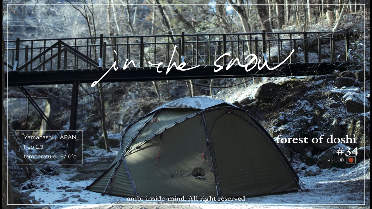 in the snow/道志の森キャンプ場/雪中キャンプ/参鶏湯/amsr[4K]