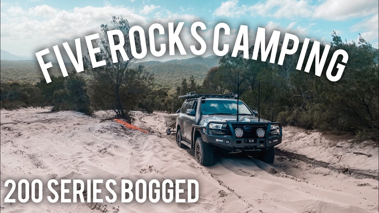 FIVE ROCKS CAMPING | BIG SANDY FAIL & 200 SERIES BOGGED | BYFIELD NATIONAL PARK 4WDING | YEPPON QLD