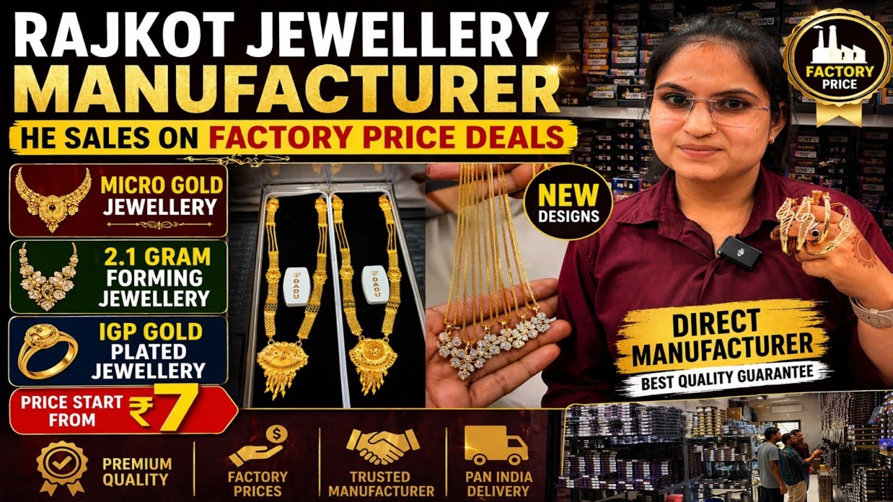Micro Gold Plated & Forming Jewellery Manufacturer Rajkot | Imitation Jewellery Wholesale Market