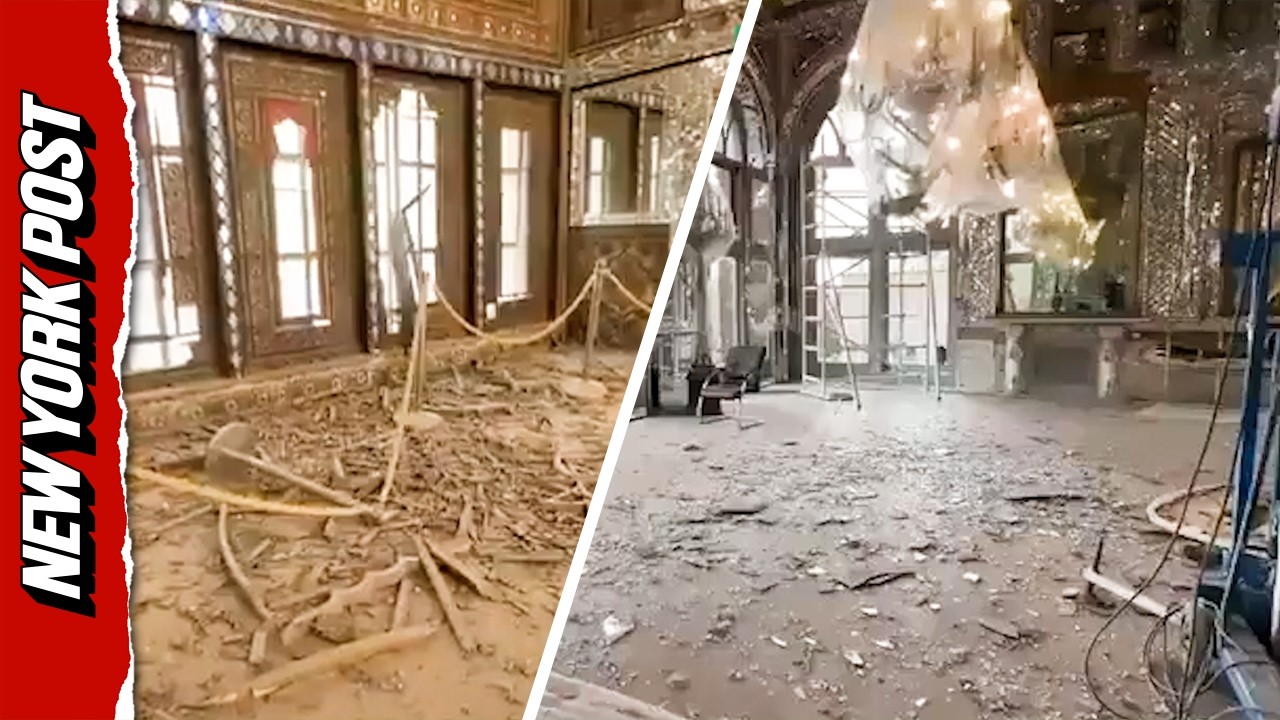 Iran Shares Video of WRECKED Palace Following US-Israeli Strikes