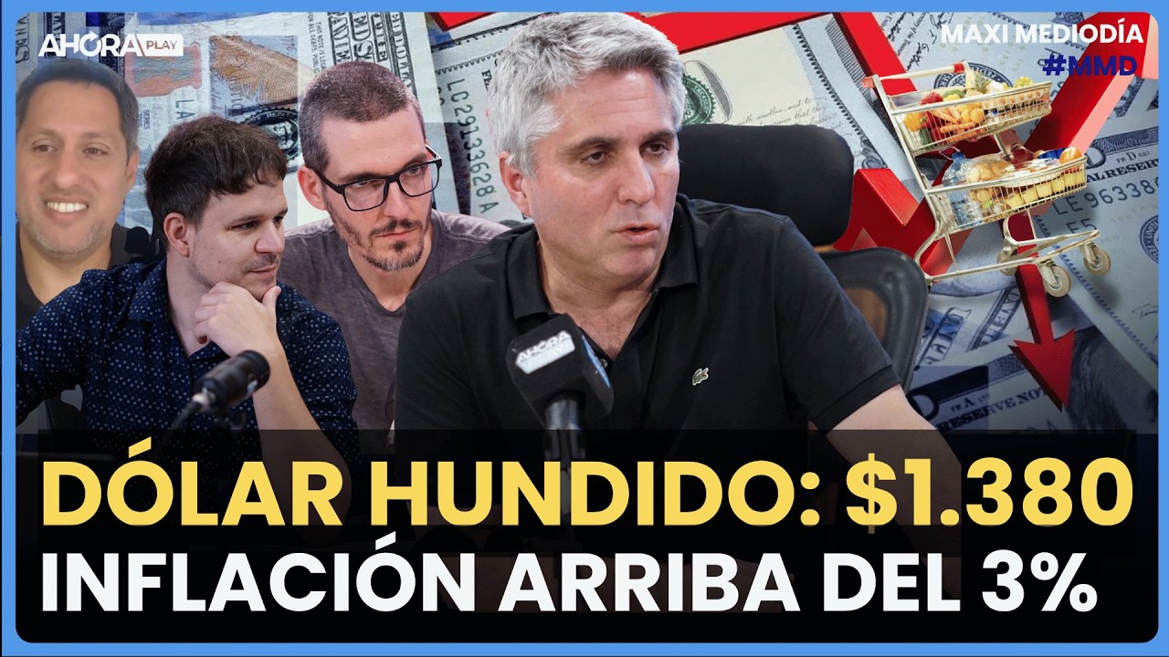 D&Oacute;LAR HUNDIDO: 1.380 PESOS. INFLACI&Oacute;N ARRIBA DE 3%!!! I Maxi Montenegro #MaxiMediod&iacute;a