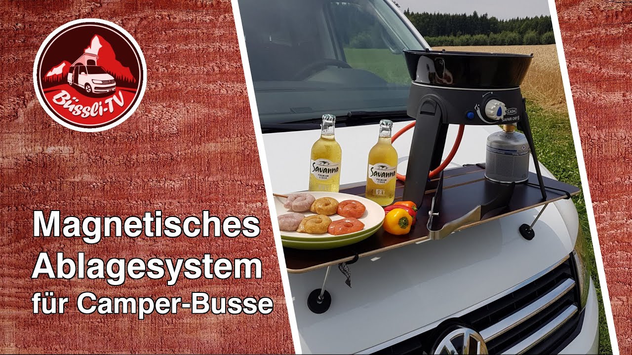Magnetisches Ablagesystem 80/20 zur Aussenmontage für Camper-Busse | VW T6 California | #BüssliTV