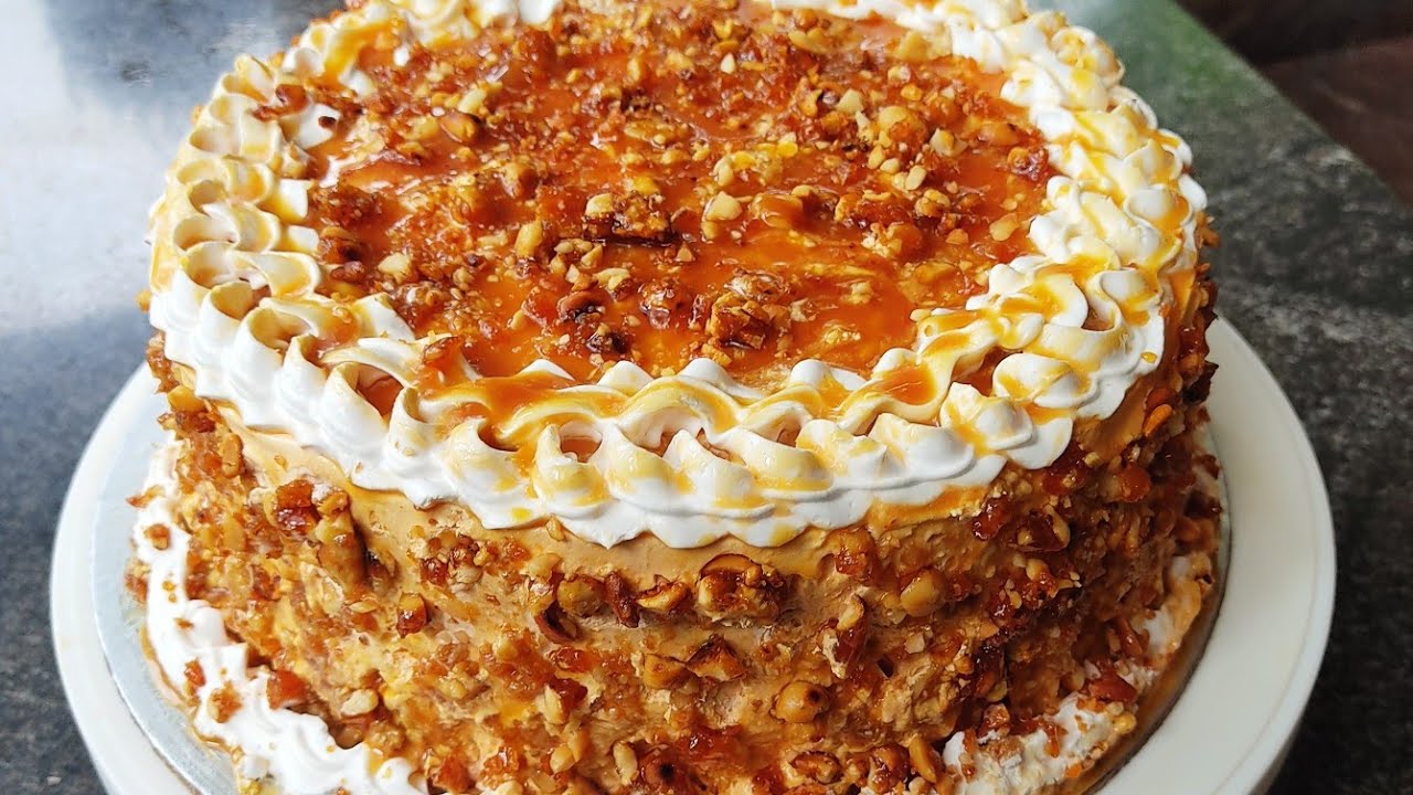 Butterscotch Cake Recipe Without Oven /How To Make Butterscotch Birthday Cake Recipe👌