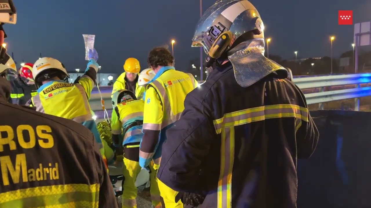 Accidente de tráfico M50 km. 84 con una persona trasladada grave por SUMMA112