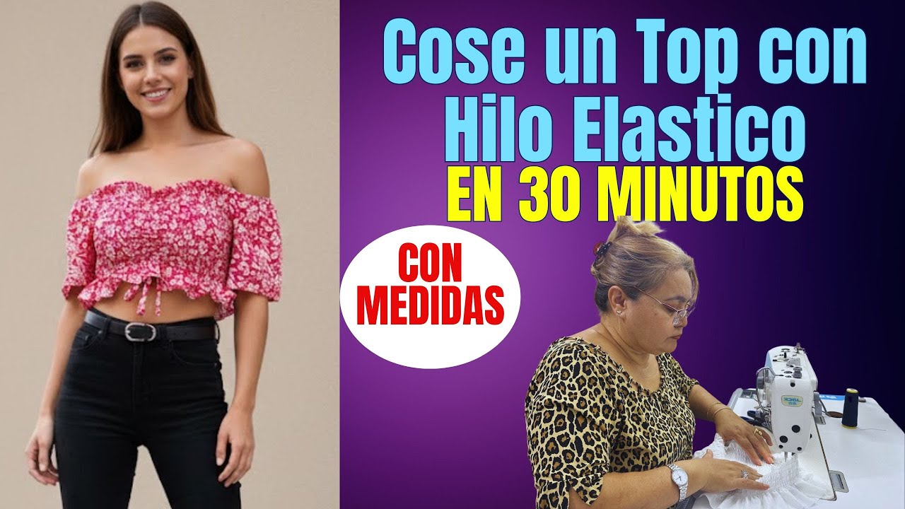 Cose un CROP TOP con 50 Cm de Tela. En menos de 30 minutos ✨