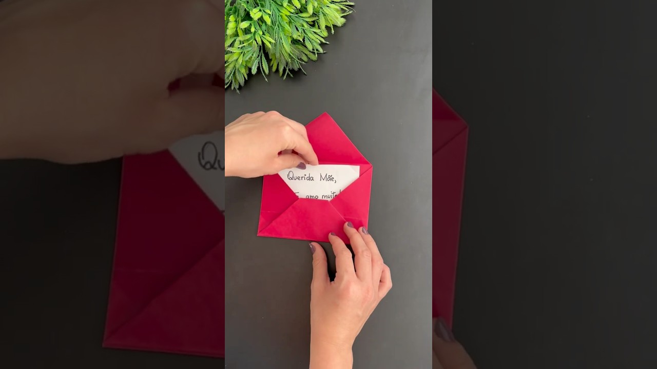 Envelope de papel f&aacute;cil para o Dia das M&atilde;es | DIY presente com amor