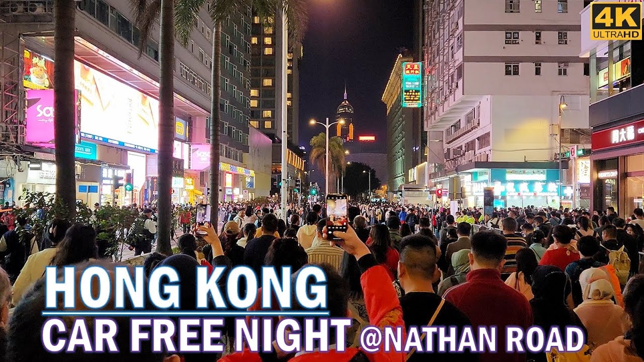 Car Free Night walk around Nathan Road❗the main thoroughfare in Kowloon, Hong Kong - Tsim Sha Tsui⁉️