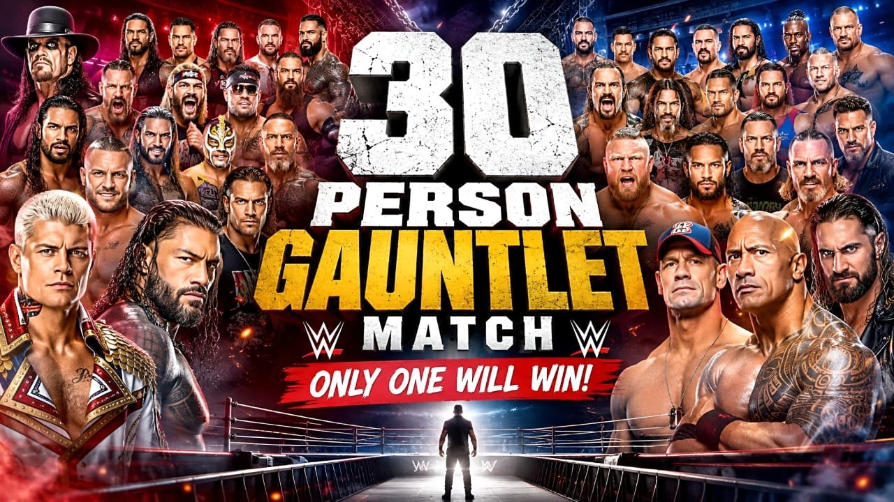 30 SUPERSTARS, ONE WINNER! 😱🔥 | 30-Man Gauntlet Match | WWE