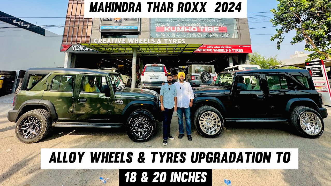 UPGRADATION | ALLOY WHEELS & TYRES | MAHINDRA THAR ROXX | 18" 20" 22" | CREATIVEWHEELS, ASR, PUNJAB