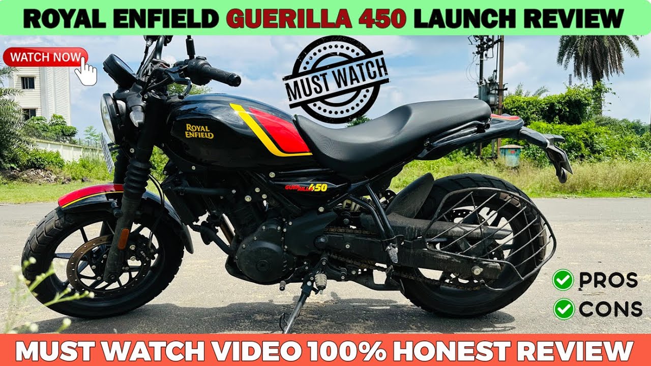 ROYAL ENFIELD GUERILLA 450 LAUNCH REVIEW ❤️| 100% HONEST REVIEW .🔥🔥