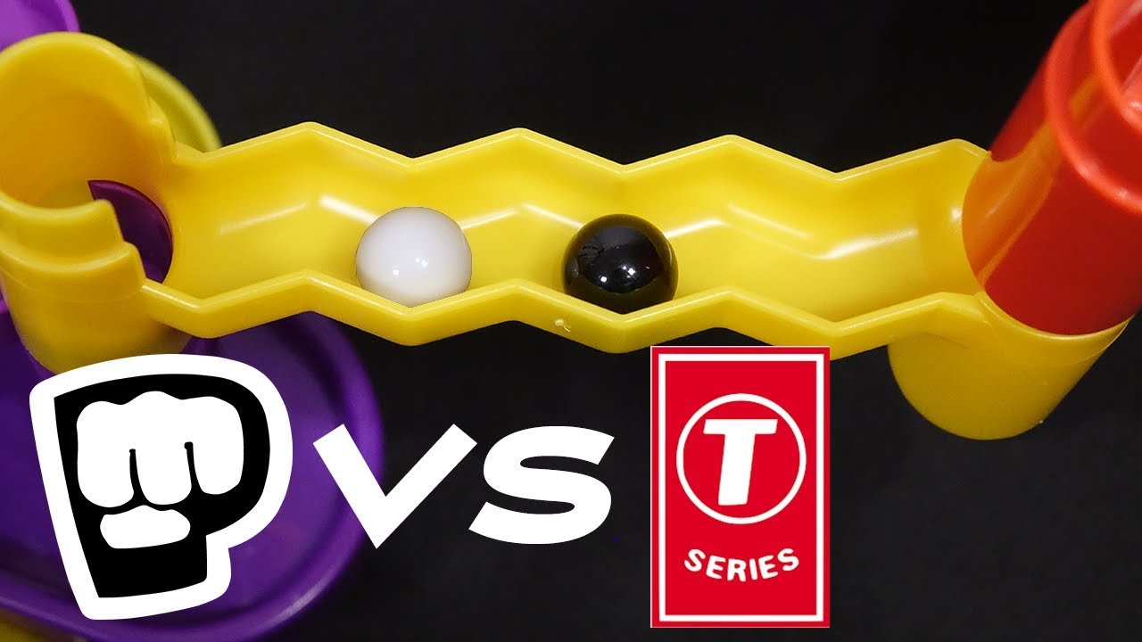 Marble Race: Thrilling Head-to-Head Duels: PewDiePie vs. T-Series