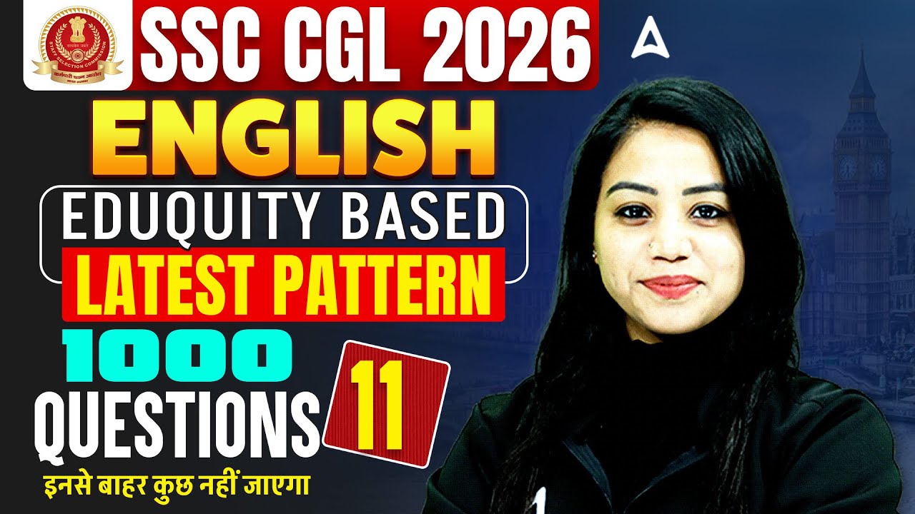 SSC CGL English Practice Set | SSC CGL English 2026 | SSC CGL English Classes By Bharti Ma'am #11