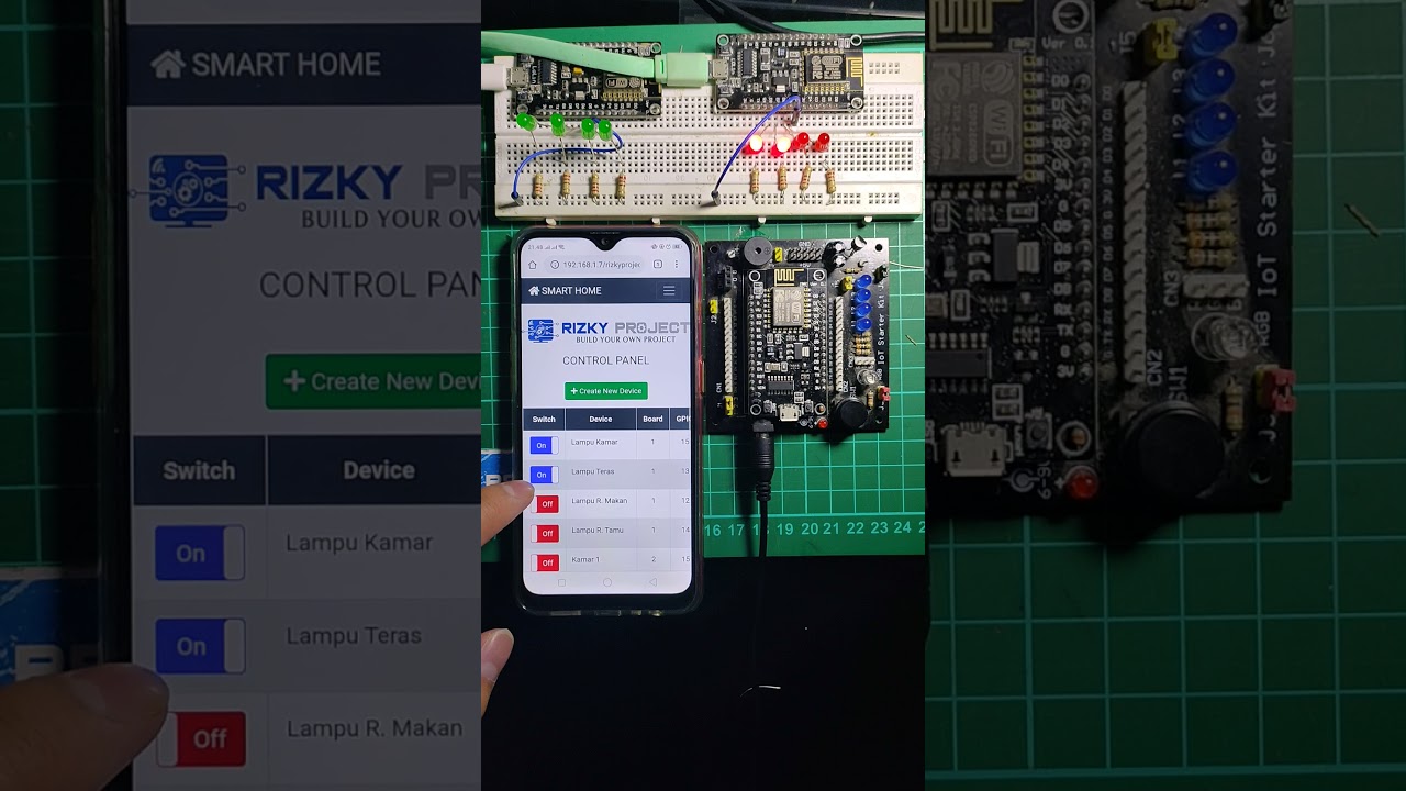 Control LED via web