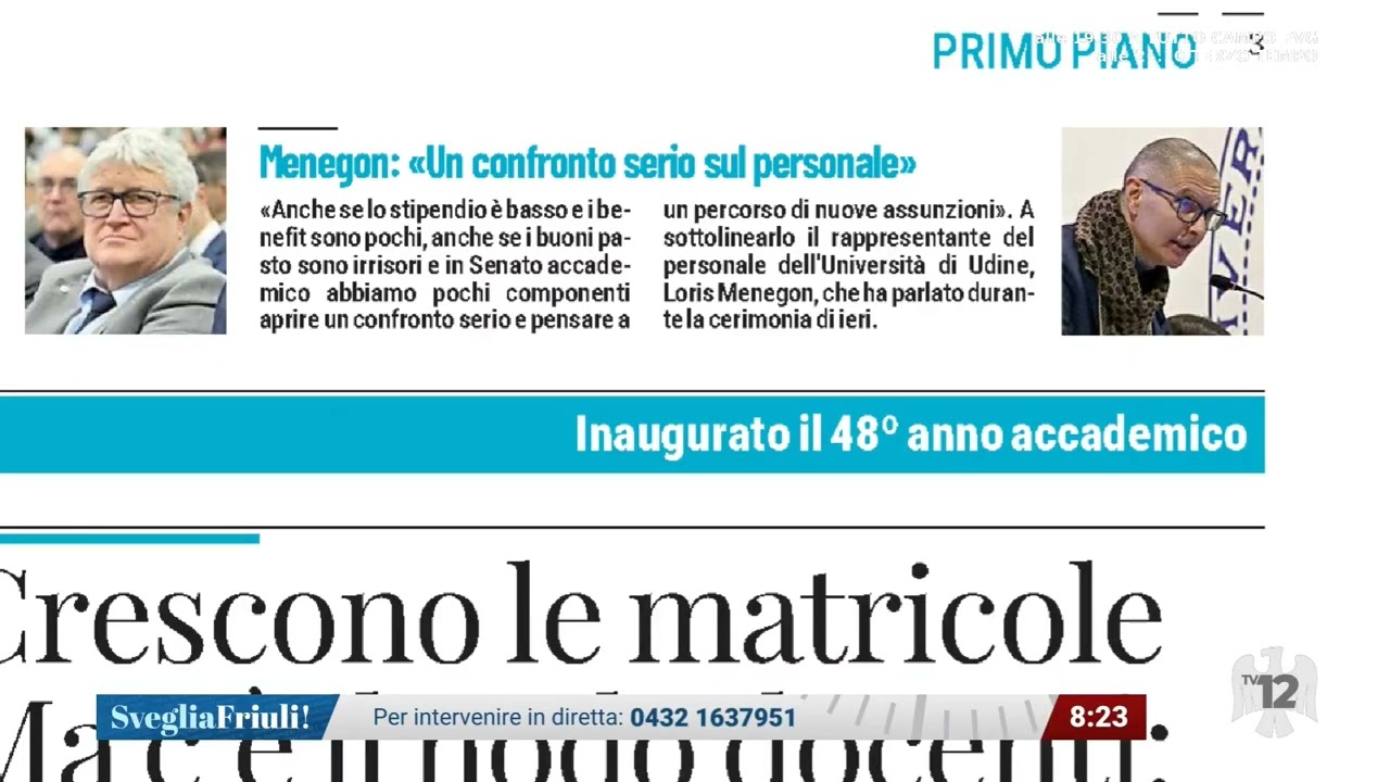 SVEGLIA FRIULI | 20/01/2026