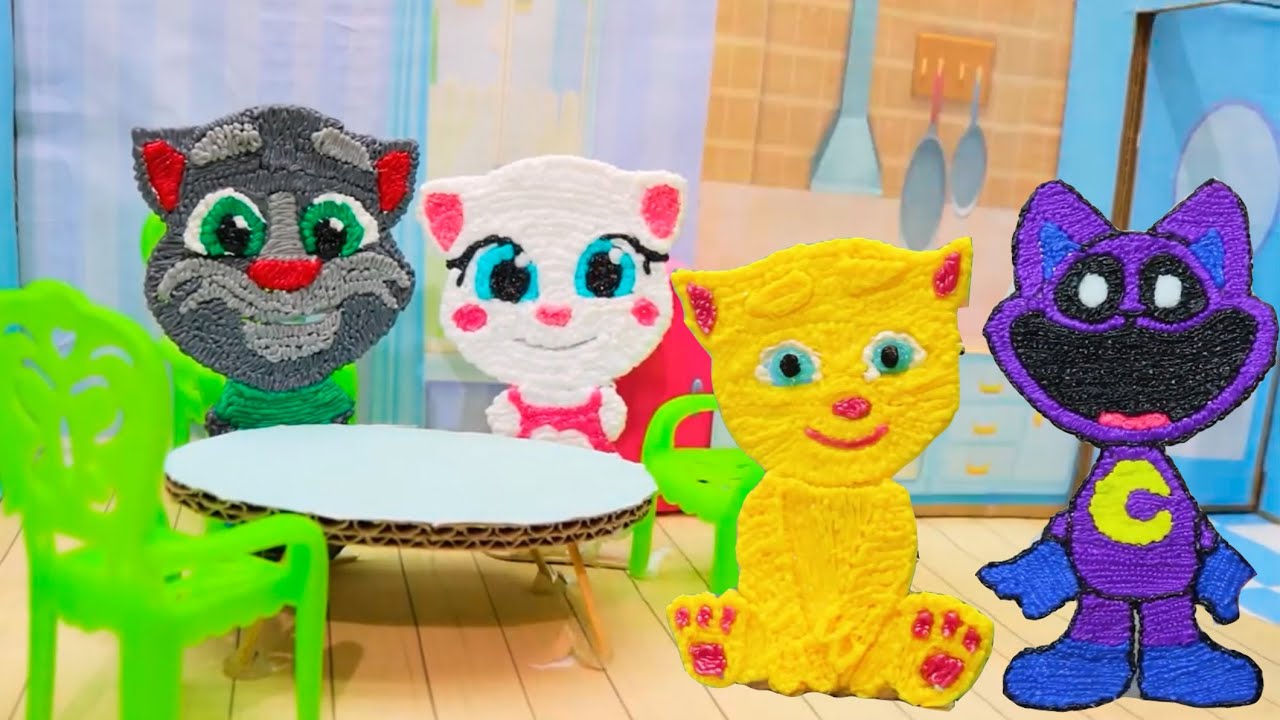 DIY Big Collection. 3D pen drawing. My talking Tom Friends in real life