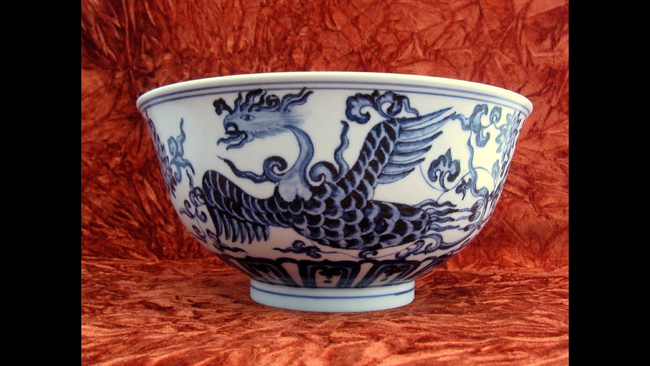 Ming, Yongle blue-white bowl 明永樂青花雙鳳大碗