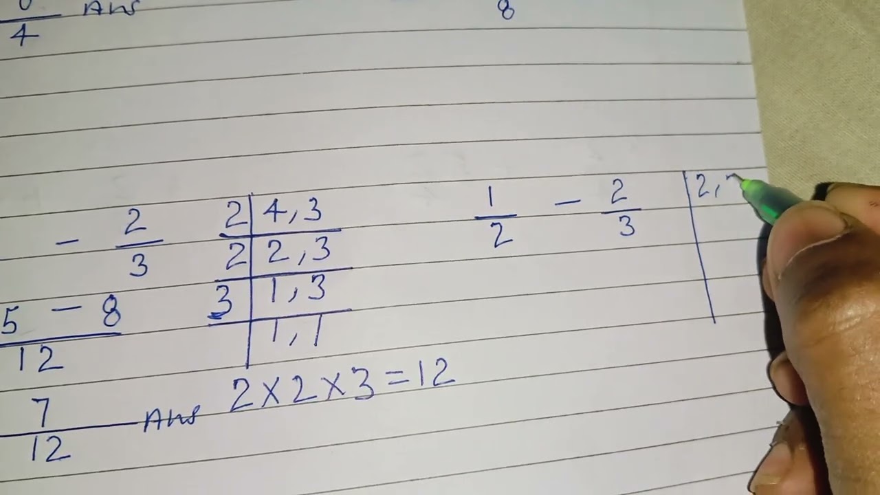 Class 3rd math subtraction of fraction  | class 3rd math | different denominator full question | 