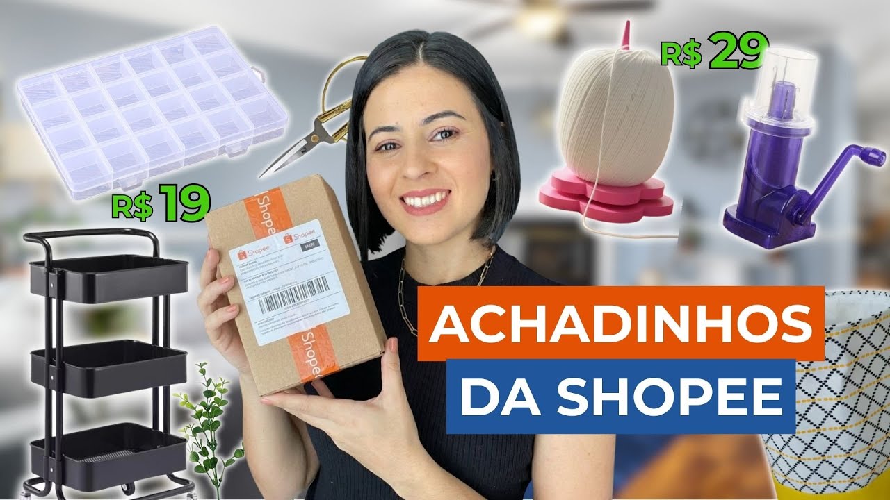 GASTEI POUCO E FACILITOU MUITO MEU CROCHÊ (ACHADINHOS DA SHOPEE)