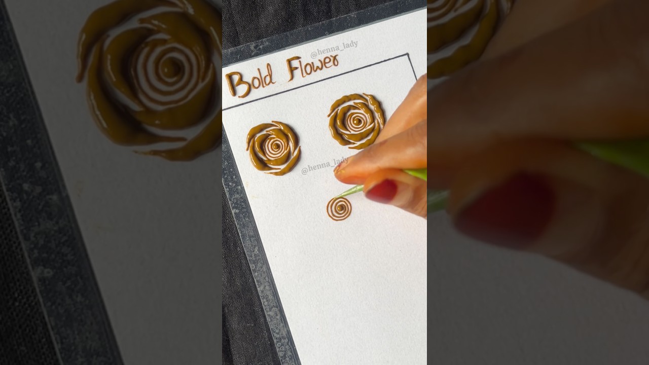 3 different Dubai Bold flowers design || Bold flower henna #dubaiflowers #bold #flower #art #shorts