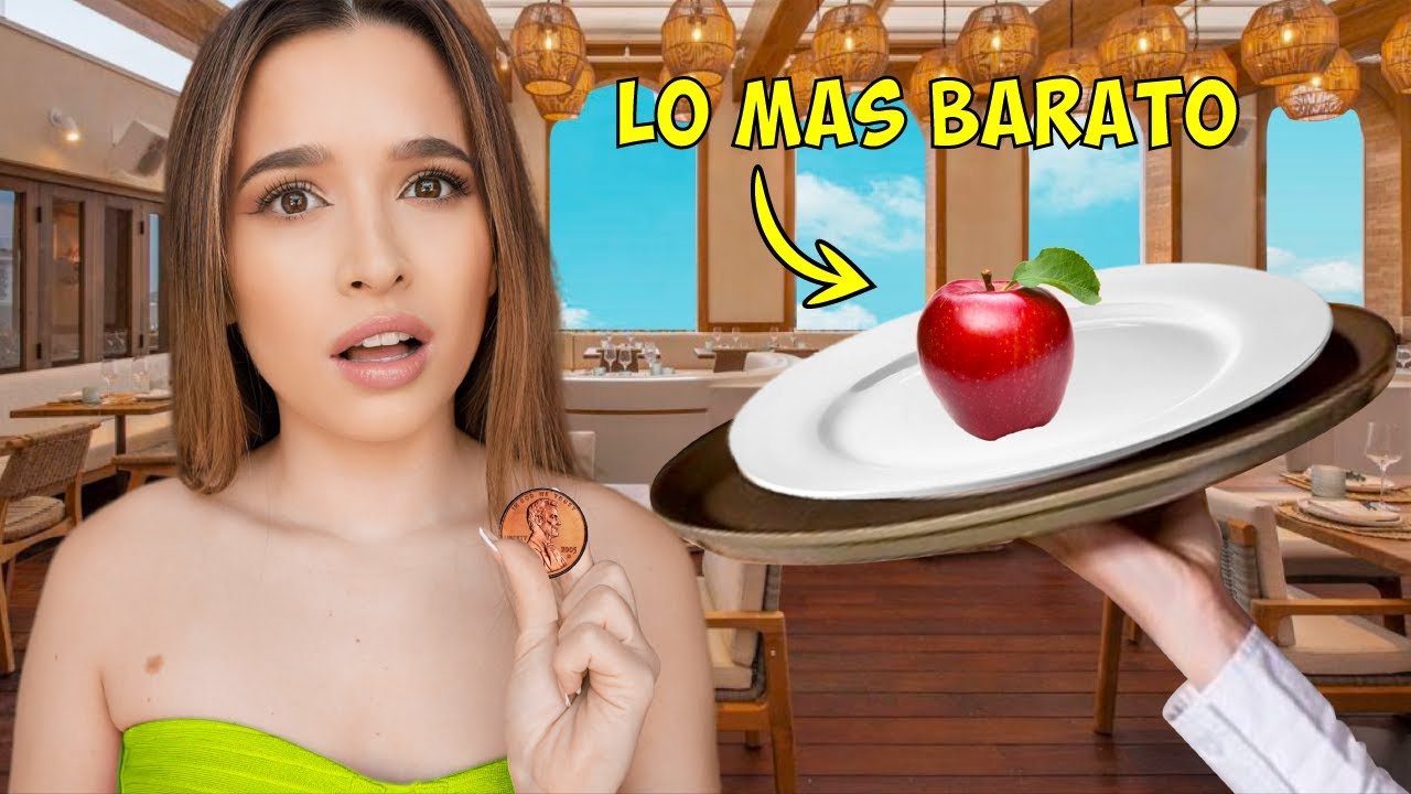 Comprando lo MAS BARATO de los restaurantes MAS CAROS | Laura Mejia