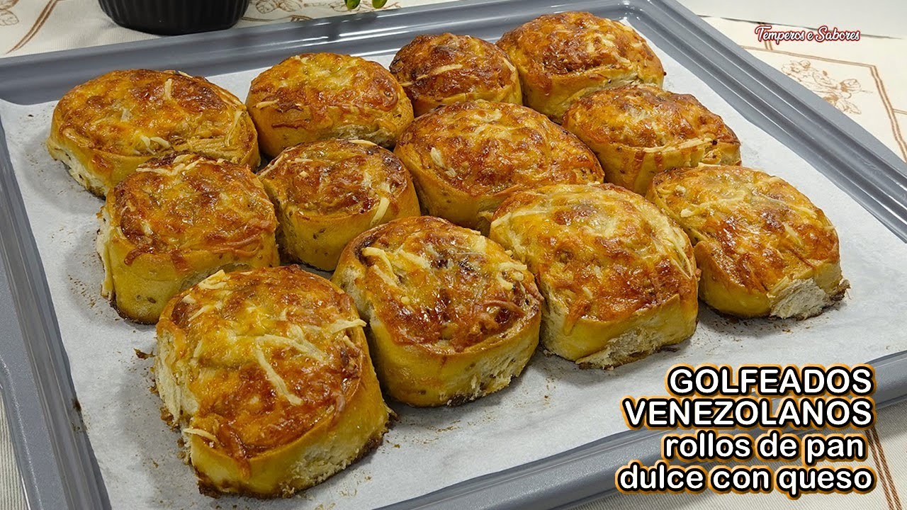 GOLFEADOS VENEZOLANOS rollos de pan dulce con queso delirio total de sabor y muy fáciles de hacer