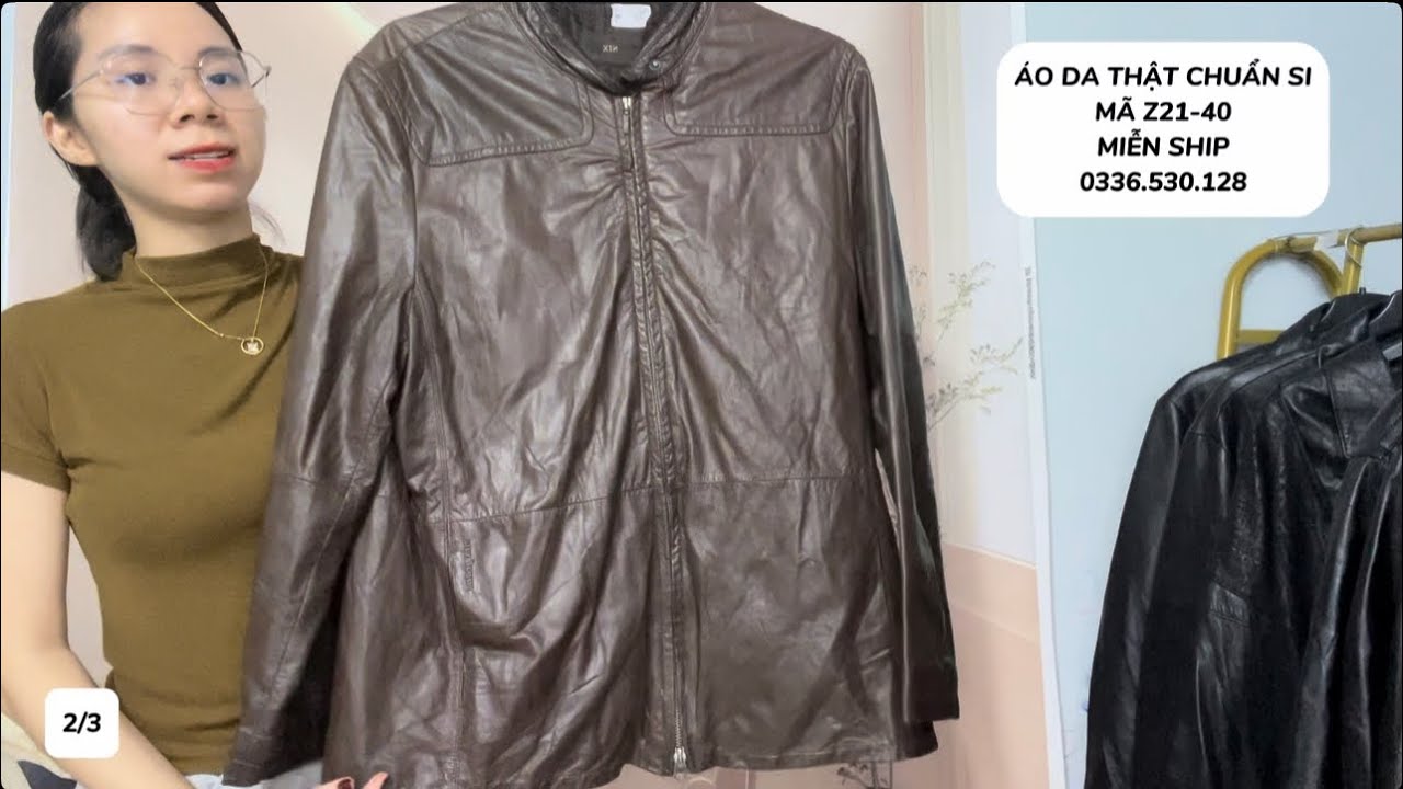 [2/3] ÁO DA THẬT CHUẨN SI SALE BOMBER MÃ Z | MIỄN SHIP | 0336.530.128