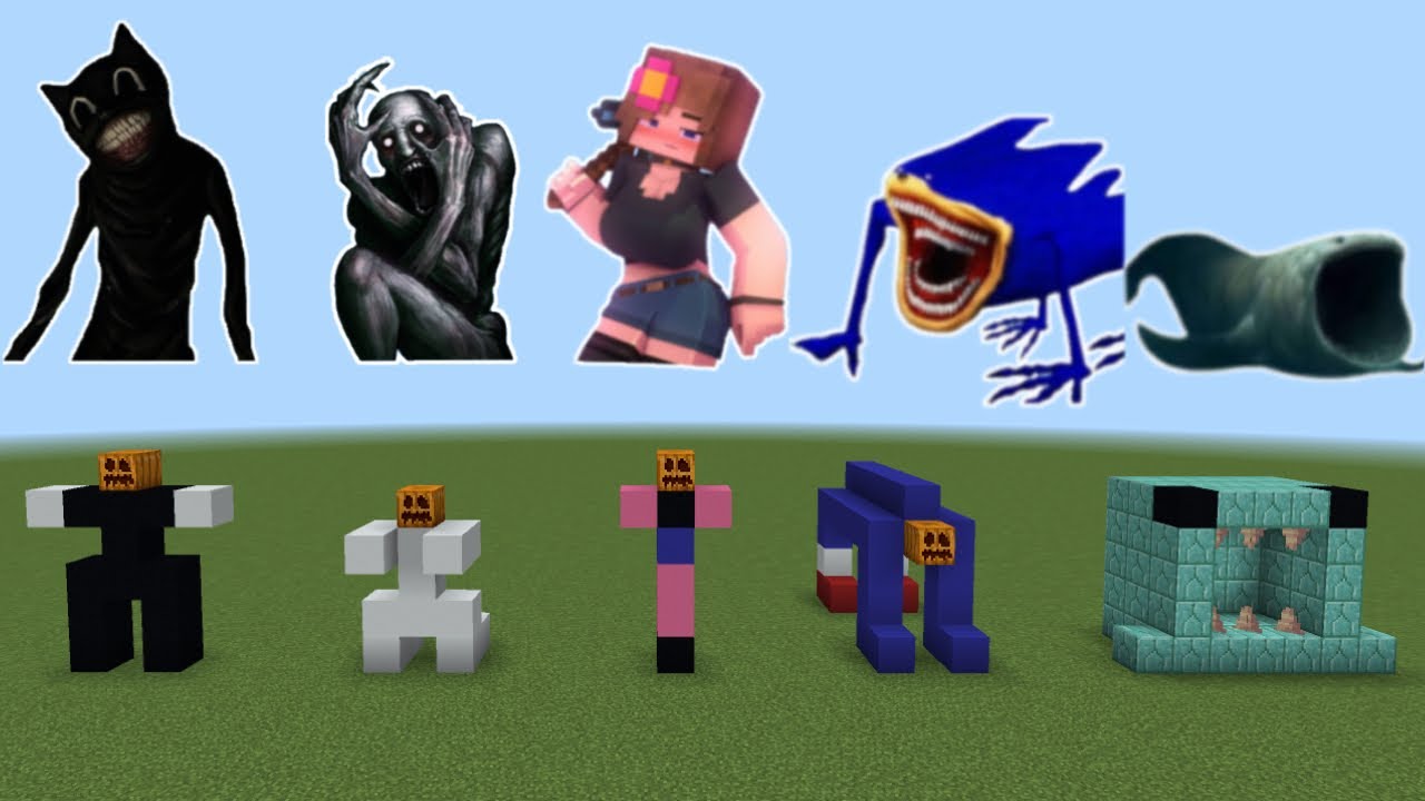 NEVER SPAWN Cartoon Cat Scp096 The Bloop Jenny Dweller Shin sonic in Minecraft PE