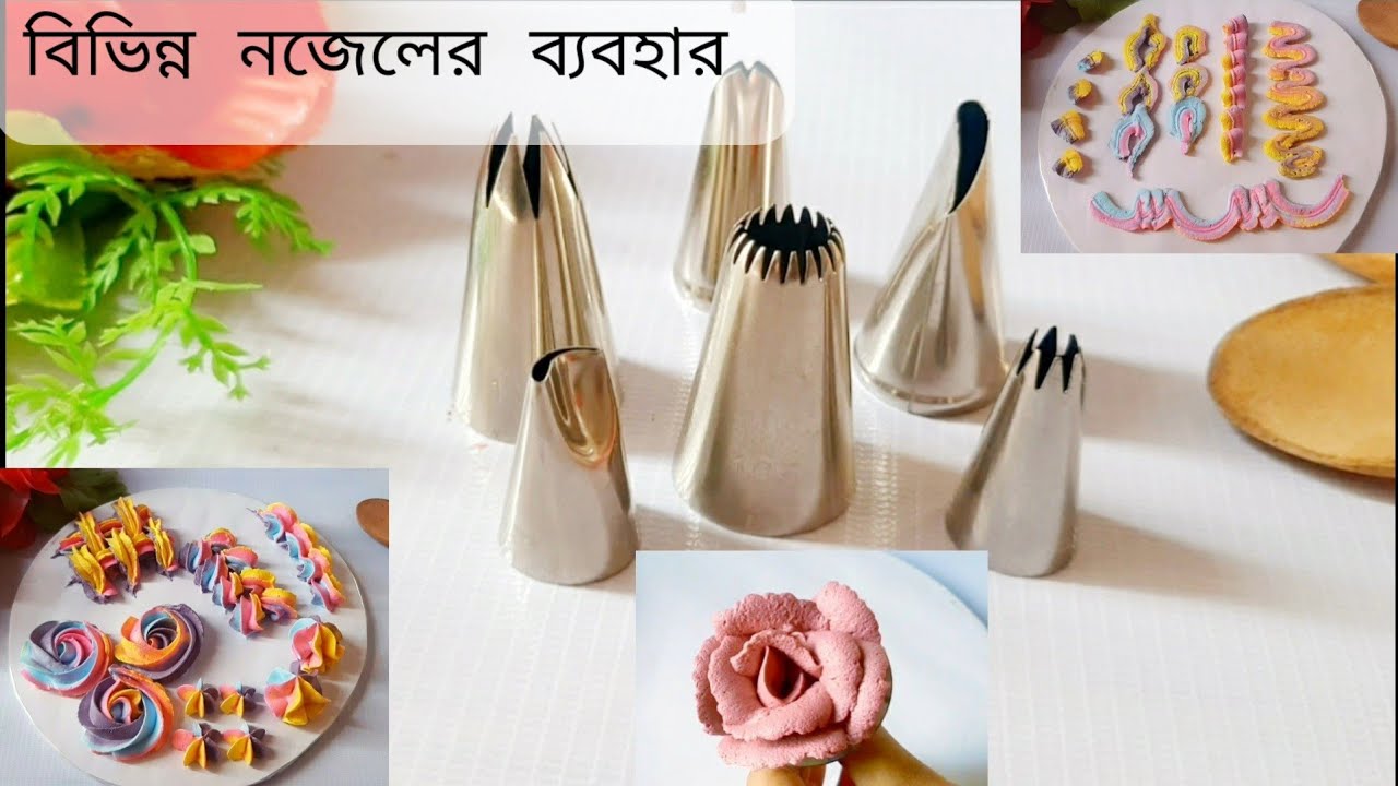কোন নজেল দিয়ে কি ধরনের ডেকোরেশন করা যায় | কেক ডেকোরেশন | Nozzle Decoration| Use of different nozzle