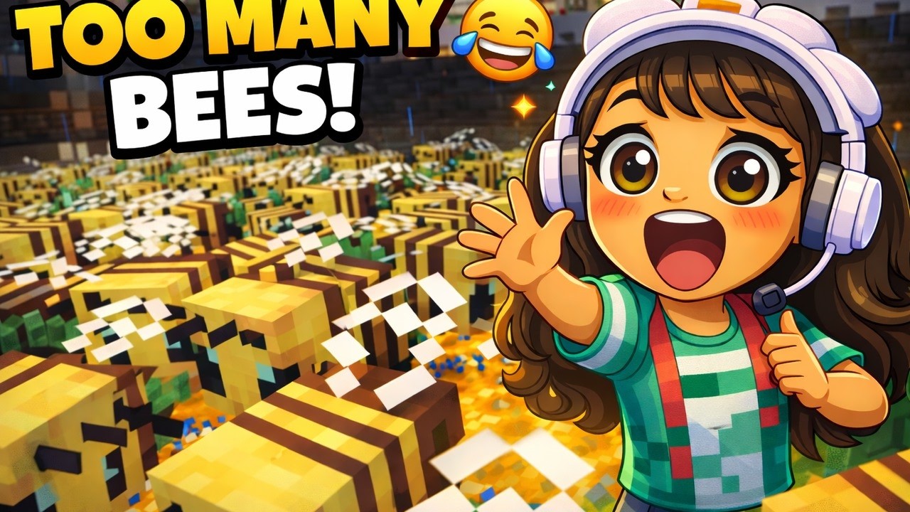Too Many Bees! 🐝😂 Minecraft Bee Adventure + Dad Jokes