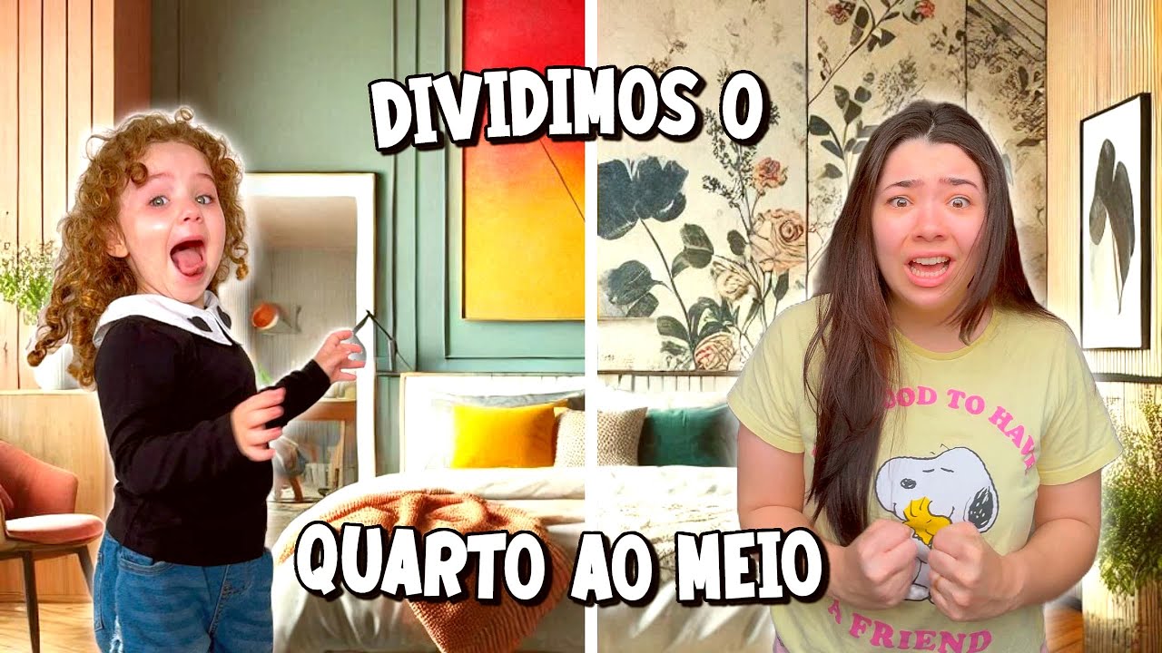 DIVIDIMOS o NOSSO QUARTO no MEIO | *ficamos com sede?