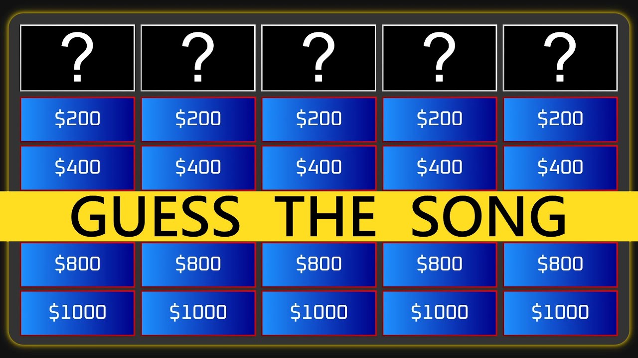 Guess the Song Jeopardy Style | Quiz #26