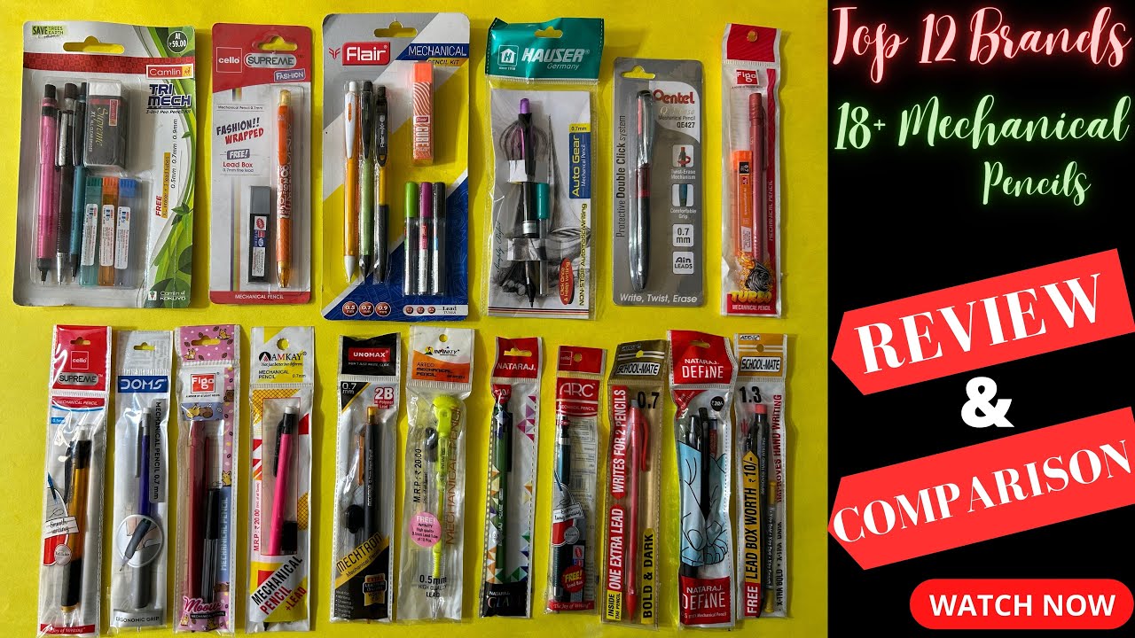 Top12 Brands Mechanical Pencils Review & Comparison | Under 60/- Rs |