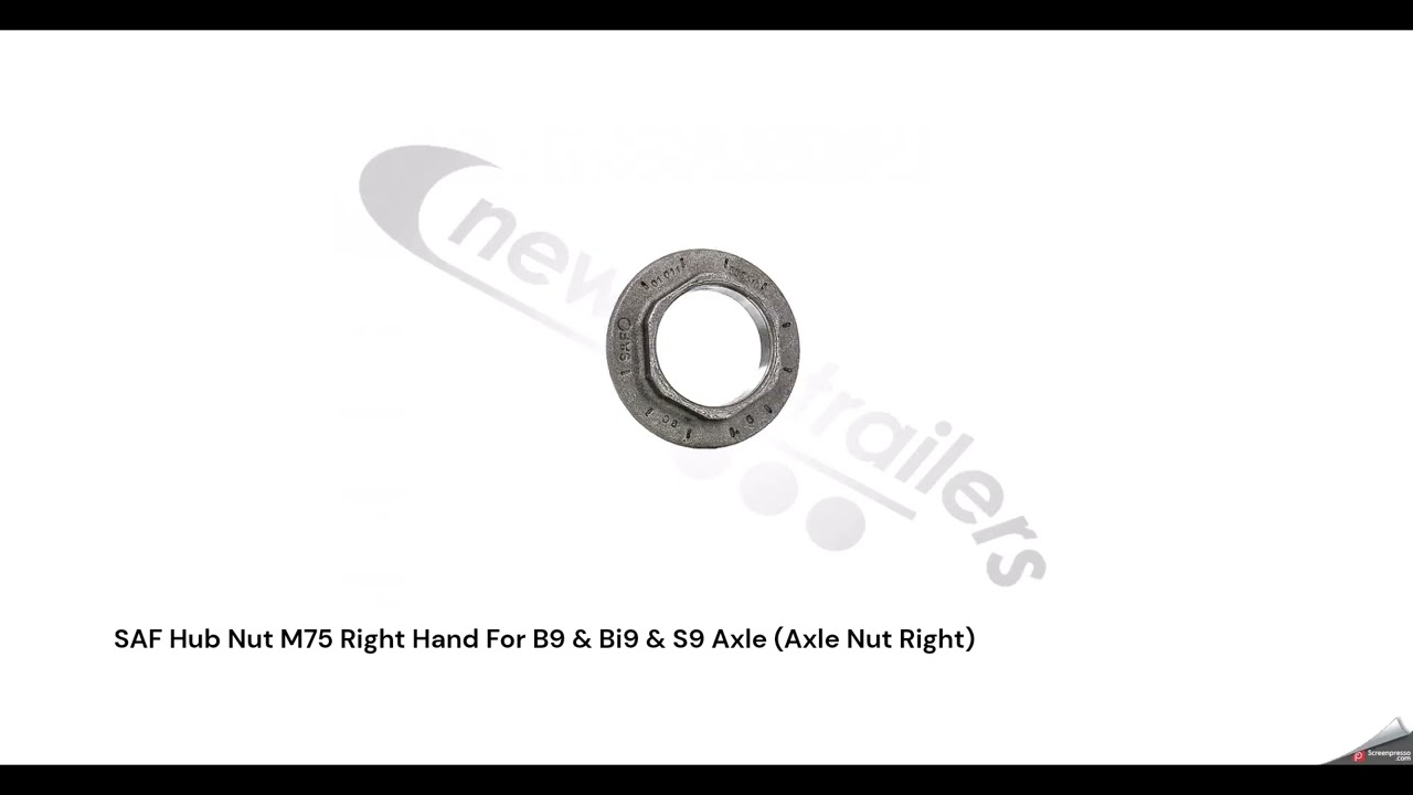 N1004968  - SAF Hub Nut M75 Right Hand For B9 & Bi9 & S9 Axle (Axle Nut Right).