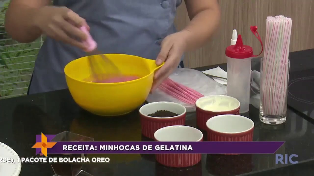 Receita: aprenda como fazer minhocas de gelatina