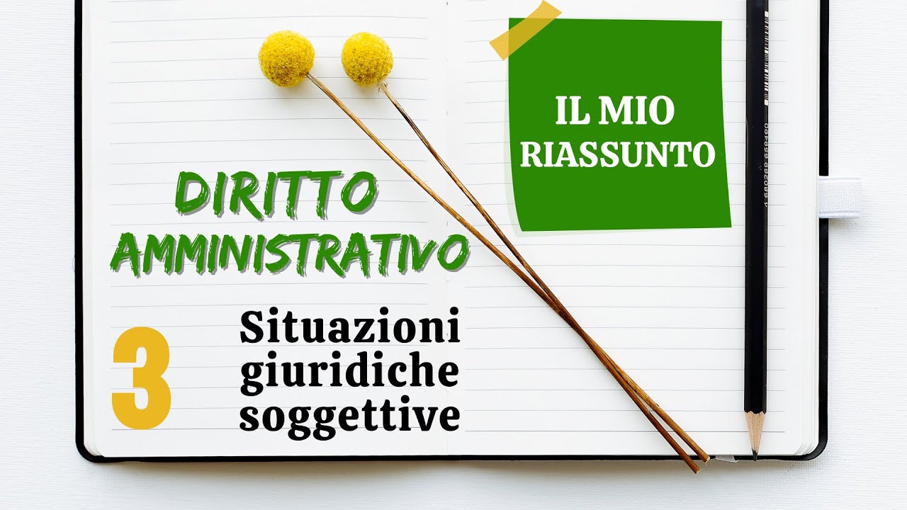 Diritto Amministrativo - Capitolo 3: situazioni giuridiche soggettive