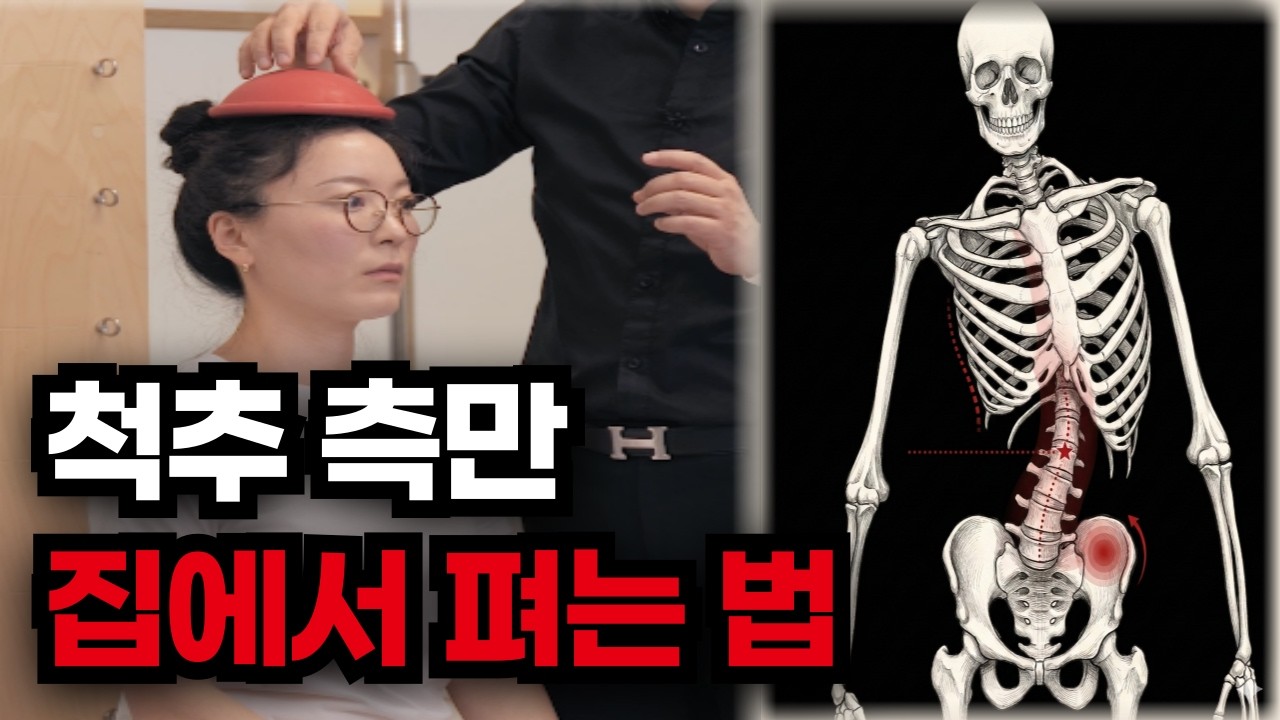 이미 휘어버린 척추 집에서 스마트폰 하나로 펴는 방법 | 척추 정렬할 수 있습니다| 골반 고관절 통증까지 사라집니다