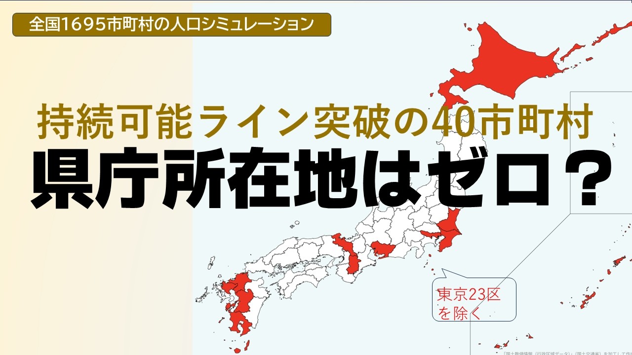 【全国1695市町村を4020年まで検証】横ばい人口の「分岐点」をこえた40地域 | 県庁所在地ゼロ【超・長期人口推計】　 #国勢調査2025 #人口減少 #少子化対策 #地方創生 #消滅可能性自治体