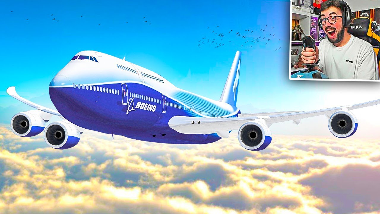 PILOTANDO UN BOEING 747 REAL en FLIGHT SIMULATOR 2020 😱