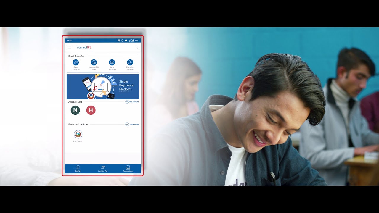 Loksewa Application Fee payment directly from bank account through connectIPS