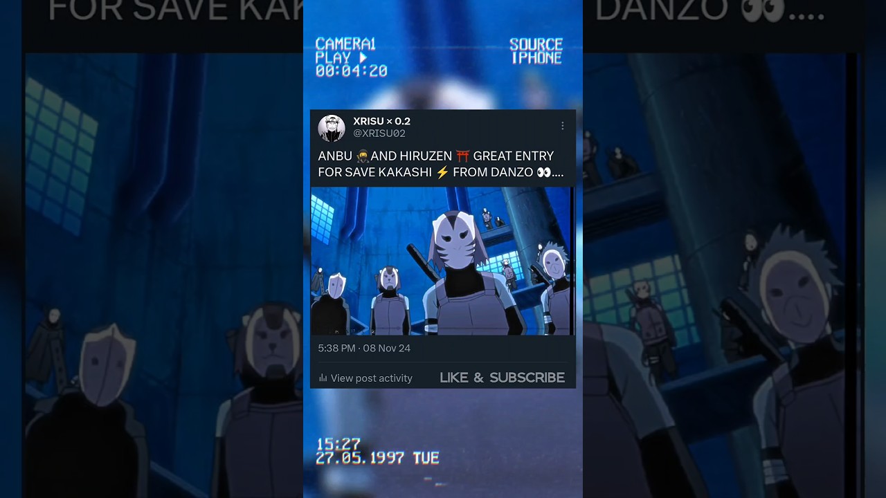 ANBU 🥷AND HIRUZEN ⛩️ GREAT ENTRY FOR SAVE KAKASHI ⚡ FROM DANZO 👀....