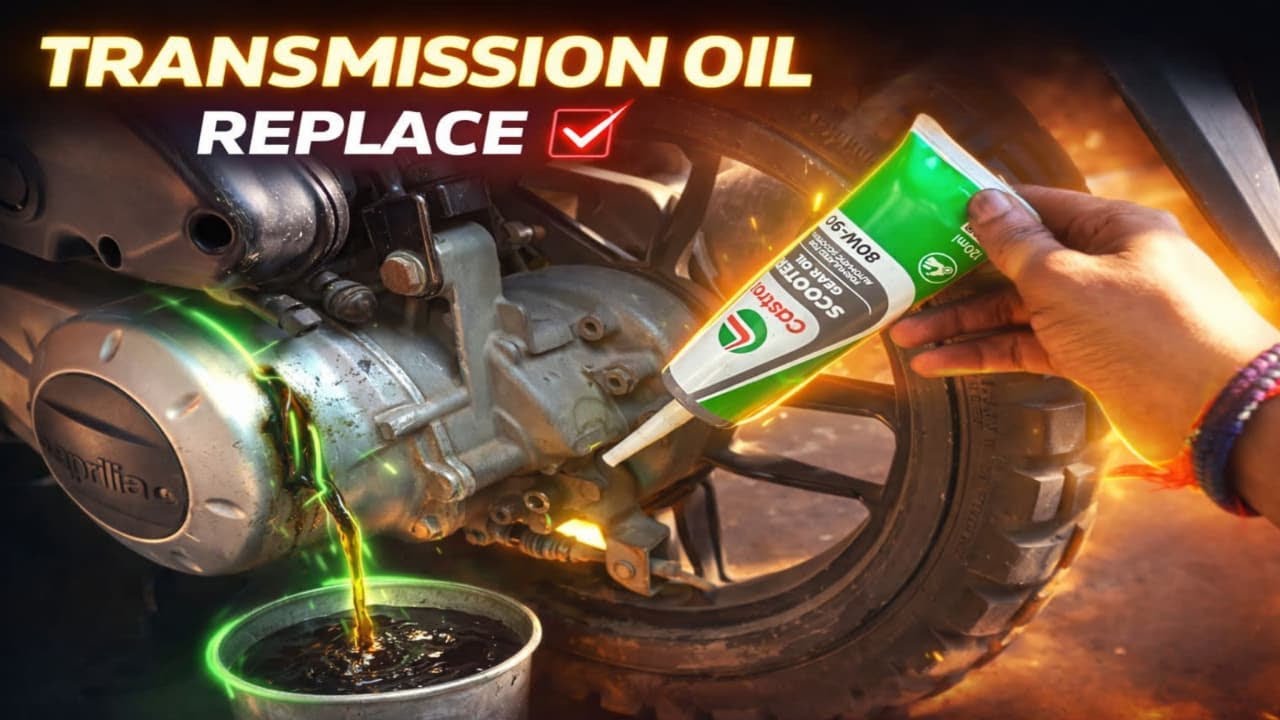 Aprilia SR 150 Transmission Oil Change | Gear Oil Replace | Smooth Pickup & Less Noise