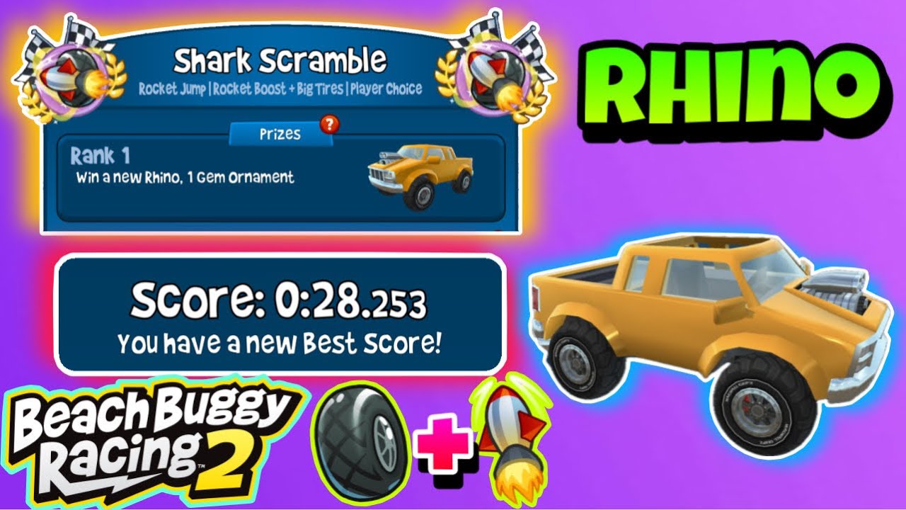Shark Scramble 🦈| Rhino 🦏Prize✨| Roxie 🥊| Beach Buggy Racing 2 🏖🏁| BB Racing 2